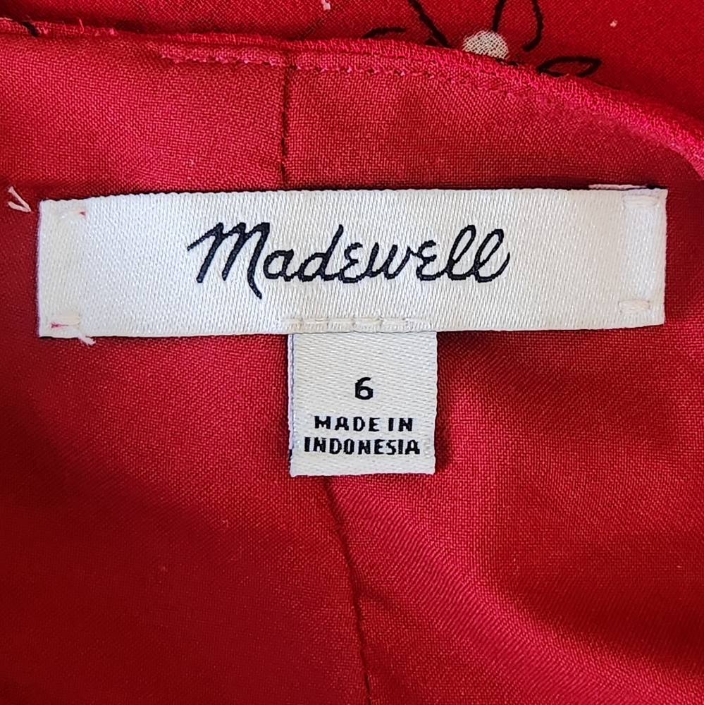 MADEWELL "Hazelwood" Faux Wrap Mini Dress - Size 6 - Picture 12 of 16